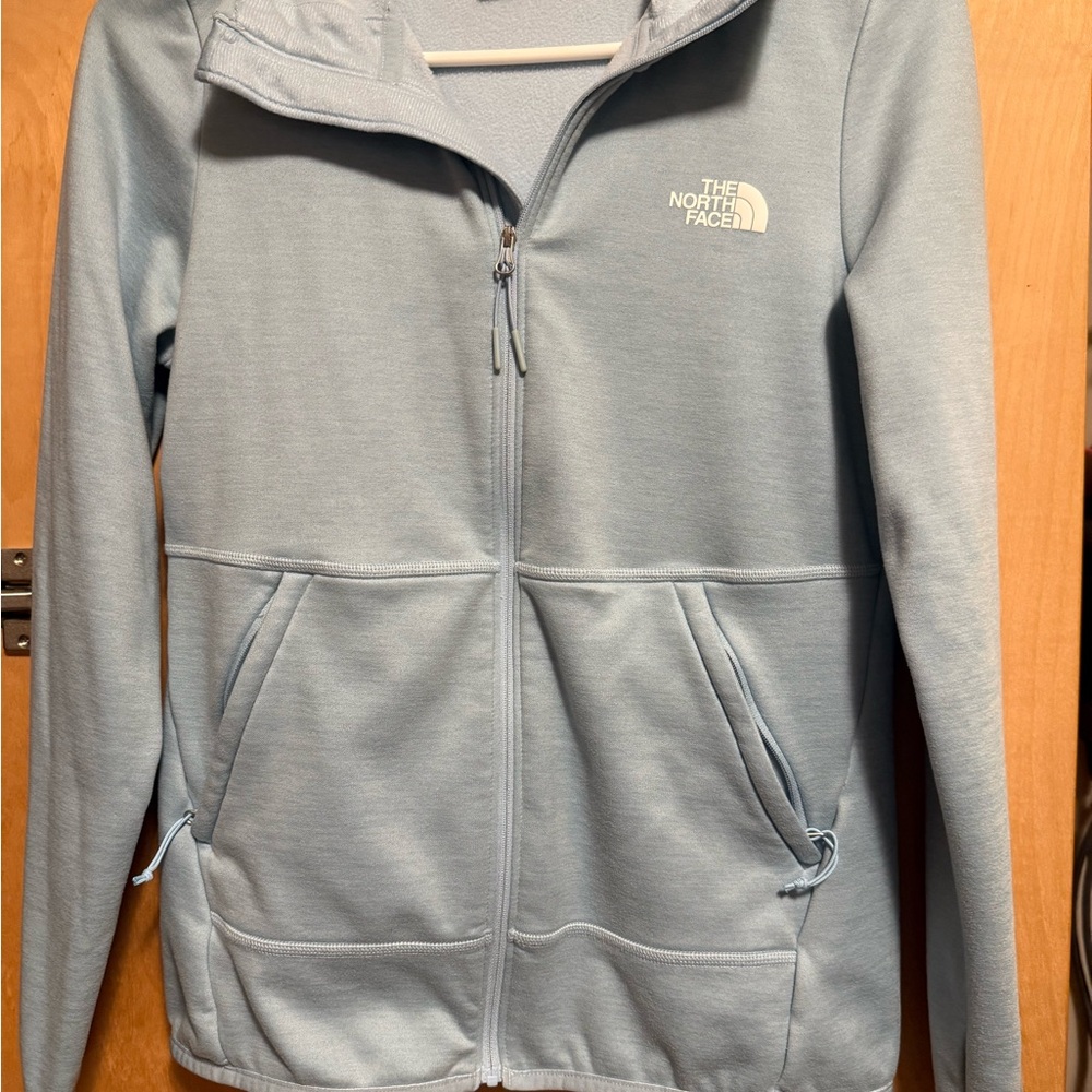 The North Face Women’s Light Blue Full-Zip Hoodie Jacket